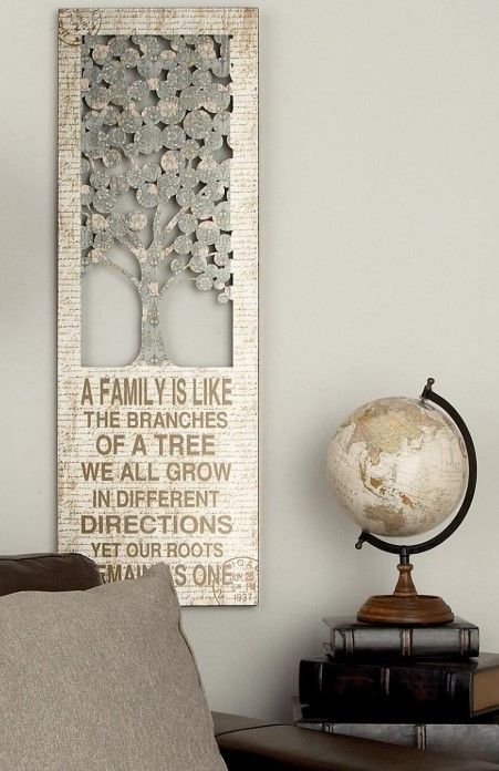 Deco Marche Beige Tree Home Sign Wall Decor-4