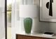 Monarch Specialties Inc. Green Ceramic Table Lamp with Ivory Shade-2
