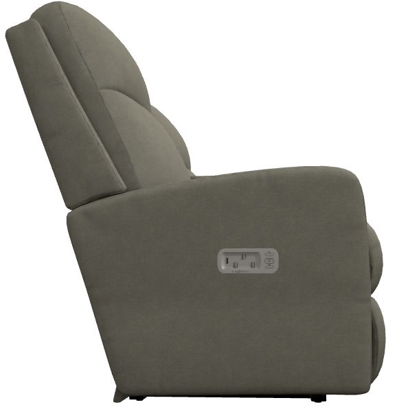 La-Z-Boy® Finley Pewter Power Wall Reclining Loveseat with Console, Headrest, and Lumbar-3