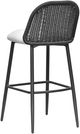 TOV Furniture Alexa Black/Cream White Linen/Wicker Outdoor Bar Stool-4