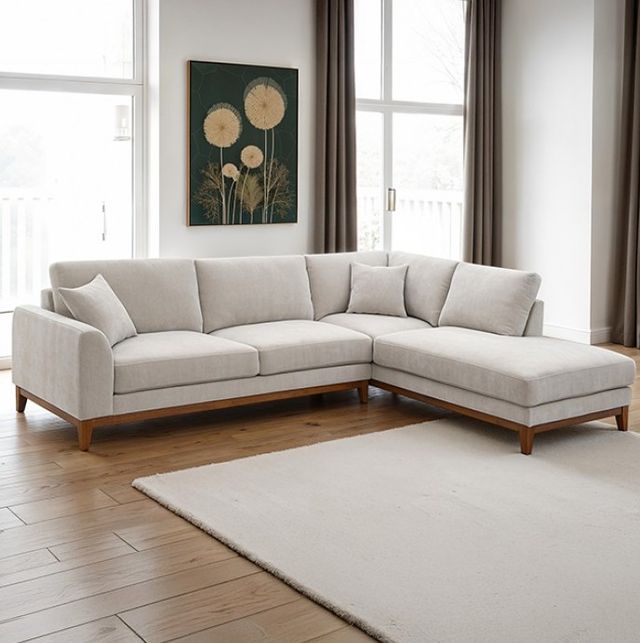 Furniture of America® Watton Light Gray Right Chaise Sectional-1