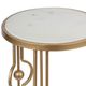 A & B Home Marble and Brass 12" Table -3