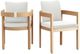 New Classic® Home Furnishings Wesley 2-Piece White Acacia/Sundura Outdoor Patio Side Chair Set-0