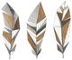 Classy Living 3-Piece Industrial Feathers Wall Decor Set-0