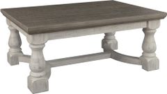 Signature Design by Ashley® Havalance Gray Coffee Table with Antique White Base