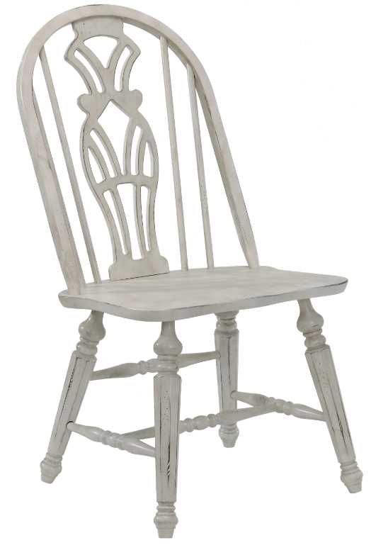 TEI Vintage Estates Antique White Windsor Side Chair-0