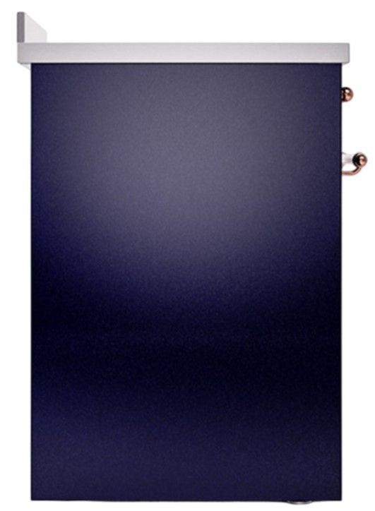 Ilve® Nostalgie II Noblesse 30'' Midnight Blue Pro Style Induction Range with Copper Trim-2