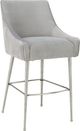 TOV Furniture Beatrix Pleated Light Grey Counter Stool-0
