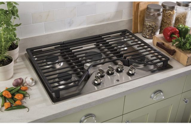 GE® 30" Stainless Steel Built-In Gas Cooktop-7