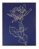 Olliix by Madison Park Velvet Lotus Navy and Gold with Gold Foil Framed Velour Canvas-1
