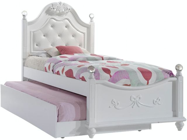 Elements International Alana 3-Piece White Twin Youth Bedroom Set-1