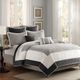 Olliix by Madison Park 7 Piece Black Full/Queen Attingham Reversible Coverlet Set-0