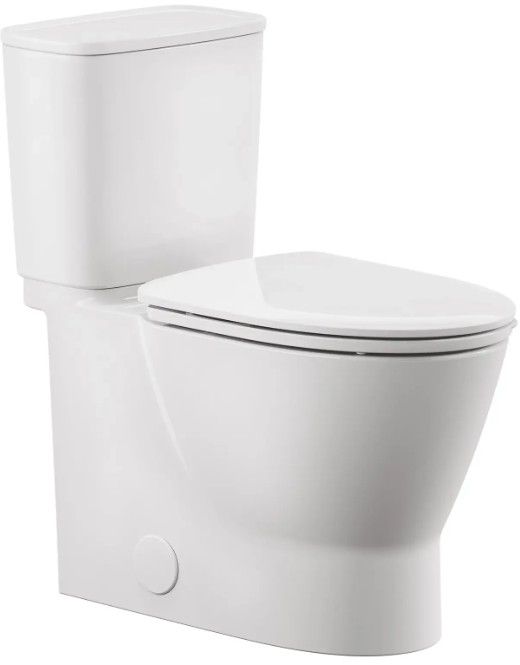 American Standard Aspirations White EcoStrength Skirted Two-Piece Chair-Height Right-Hand Trip Lever Elongated Toilet with Seat-0