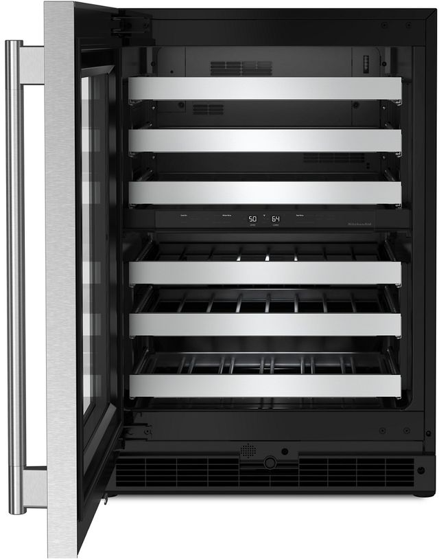 KitchenAid® 24" 4.97 Cu. Ft. Stainless Steel Wine Cooler -1