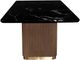 Fairfield® Dimitri Kafe 84" Rectangular Dining Table with Black Marble Top-2