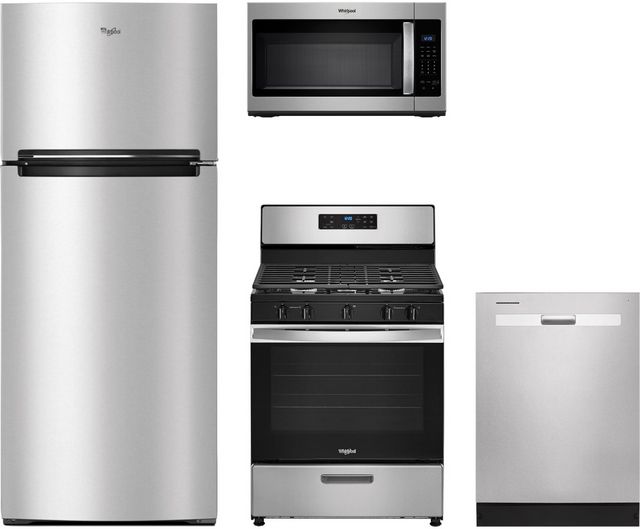 Whirlpool® 4 Piece Stainless Steel Kitchen Package