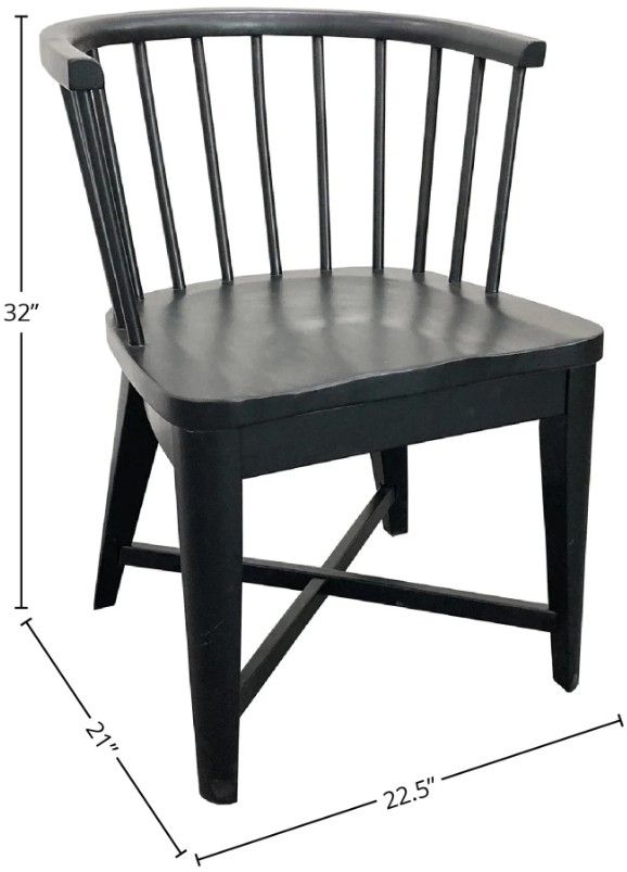 Parker House® Americana Modern 2-Piece Black Dining Chair-2