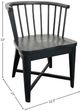 Parker House® Americana Modern 2-Piece Black Dining Chair-2