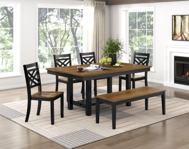 Homelegance® Tyler Black/Brown Dining Table-1