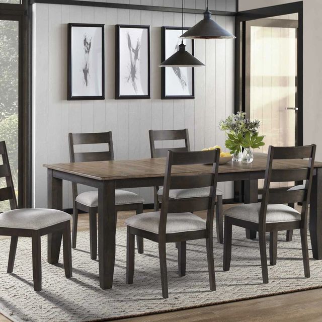 Intercon Beacon Walnut Dining Table with Charcoal Base-1