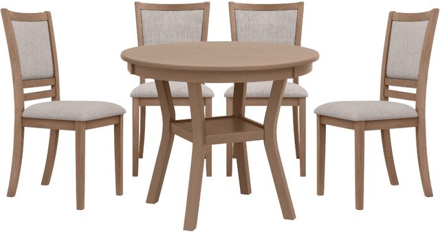 Homelegance® Anya 5-Piece Beige/Driftwood Dining Set-0