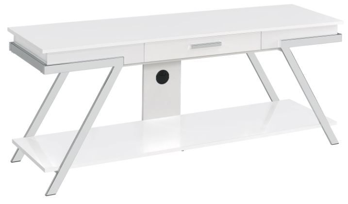 Steve Silver Co. Zena White TV Stand with Drawer