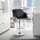 Armen Living Toby Black/Chrome Adjustable Height Stool-1