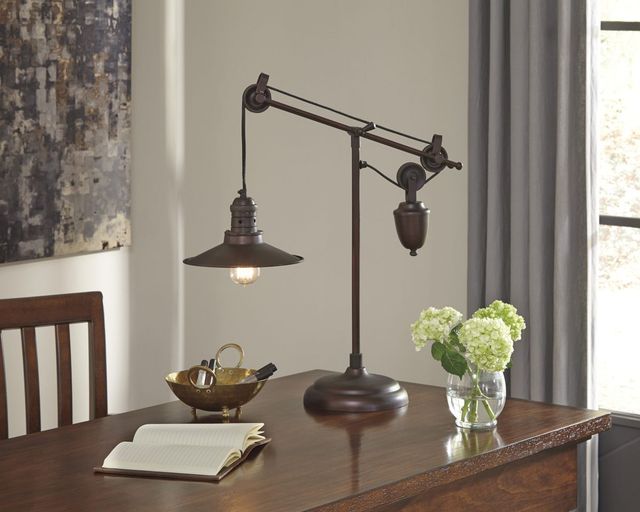 Signature Design by Ashley® Kylen Bronze Metal Desk Lamp-4