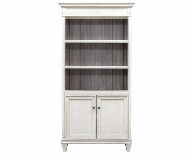 Martin Furniture Hartford Black /Linen White Lower Door Bookcase-0