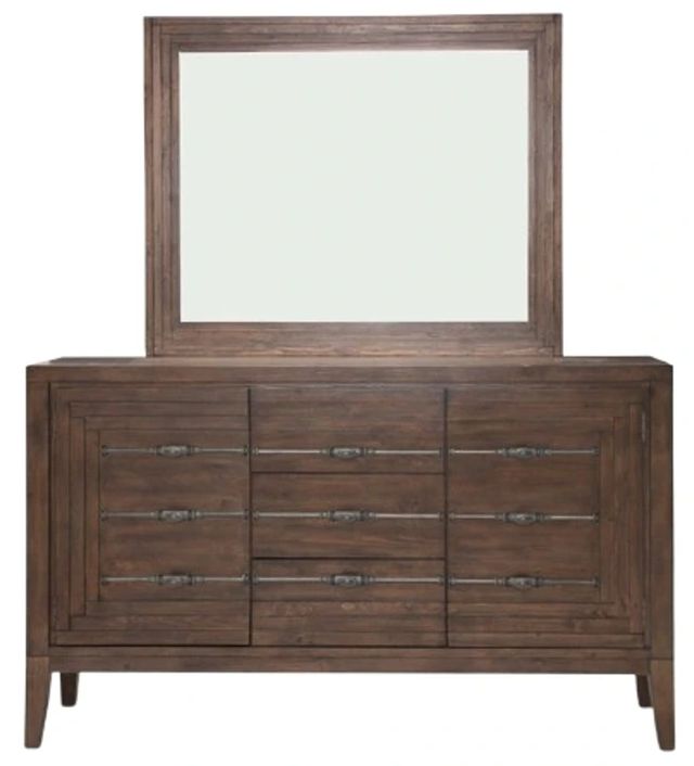 Michael Amini® Carrollton Rustic Ranch Sideboard and Mirror-2