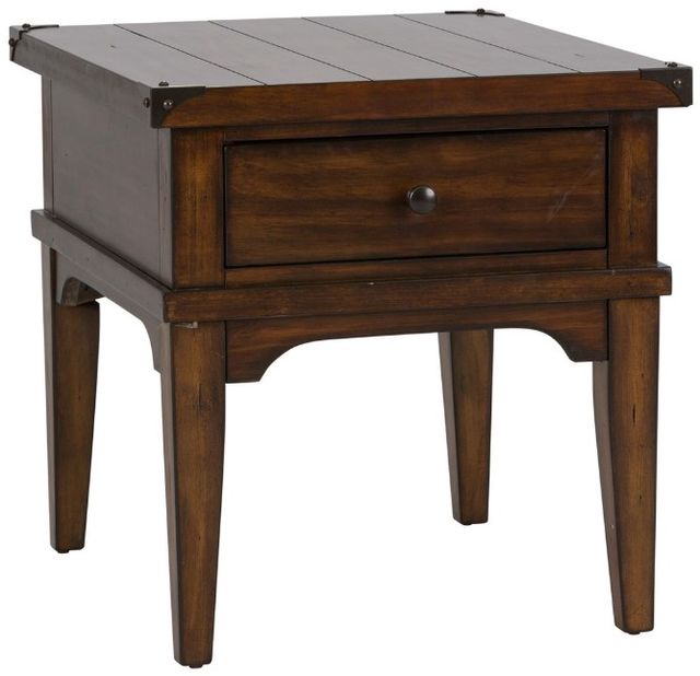 Liberty Furniture Aspen Skies 3-Piece Russet Brown Table Set-3