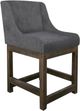 International Furniture Direct Gray Iron Gray Upholstered Counter Stool-0