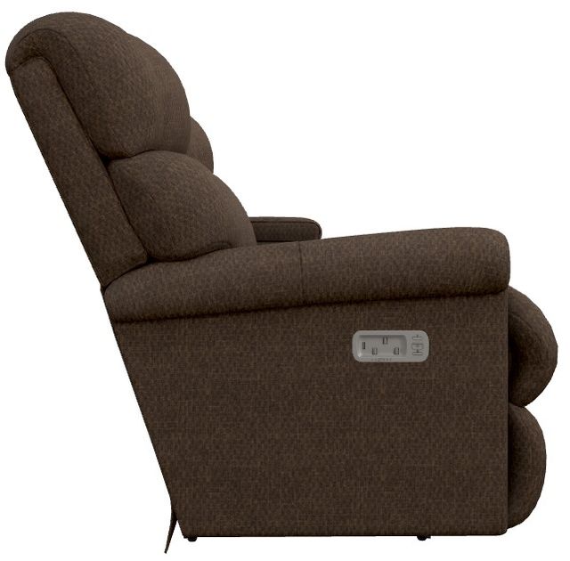 La-Z-Boy® Pinnacle Espresso Power Wall Reclining Loveseat with Console and Headrest-3