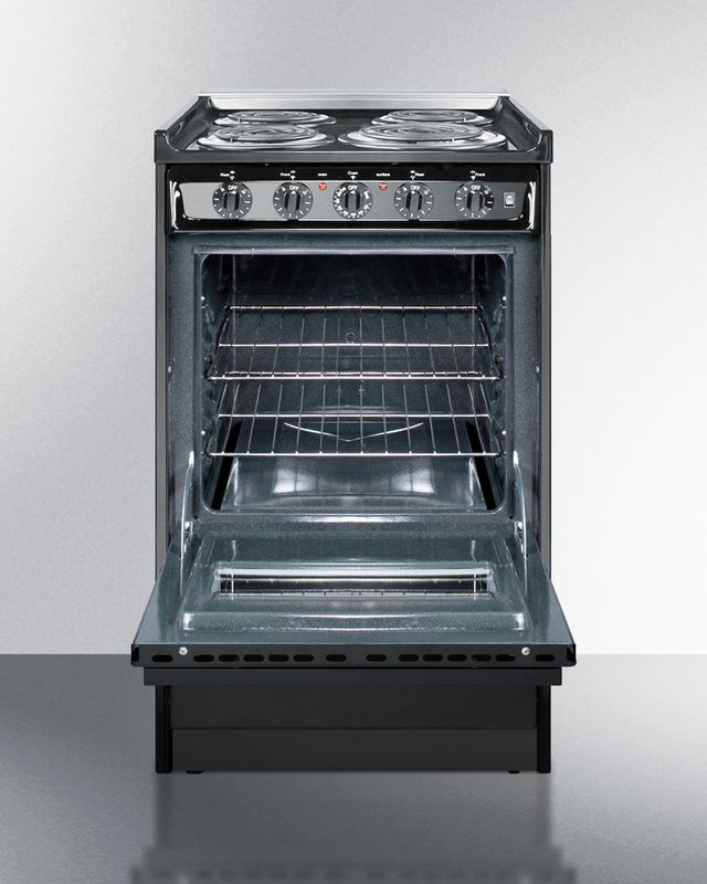Summit® 20" Black Slide-In Electric Range-3