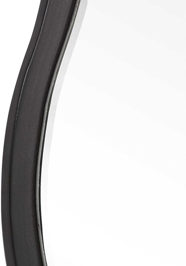 Uttermost® Aneta Satin Black Round Mirror-4