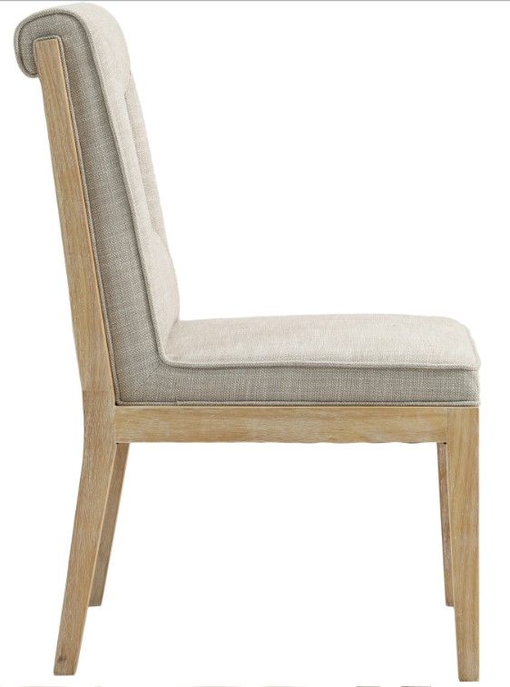 Meridian Furniture Gwendolyn Cream/Natural Upholstered Dining Side Chair-2