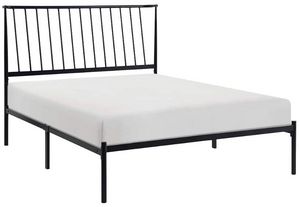 Front view of the Homelegance® Augusta Black Full Platform Bed