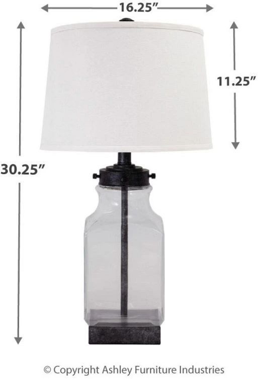Signature Design by Ashley® Sharolyn Transparent/Silver Table Lamp-3