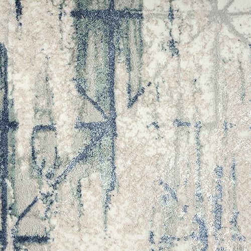 LR Home Antalya Blue/Beige 5'x7' Area Rug-1
