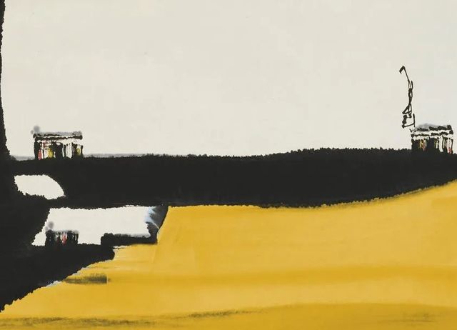 Classy Art Yellow Abstract Vertical II by Urban Pearl Collection, LLC Wall Art-1