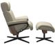 Stressless® by Ekornes® Customizable Magic Medium Manual Recliner and Ottoman with Cross Base-1