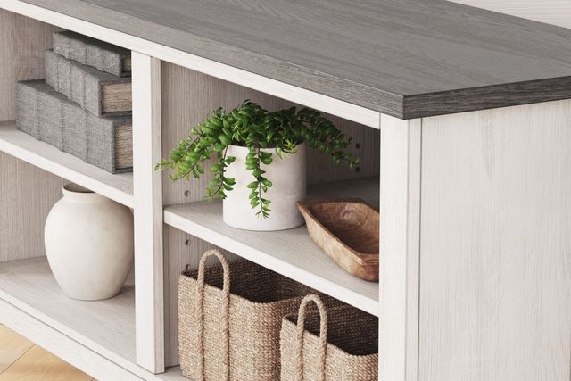 Signature Design by Ashley® Dorrinson Two-Tone Corner TV Stand with 2 Shelves-2