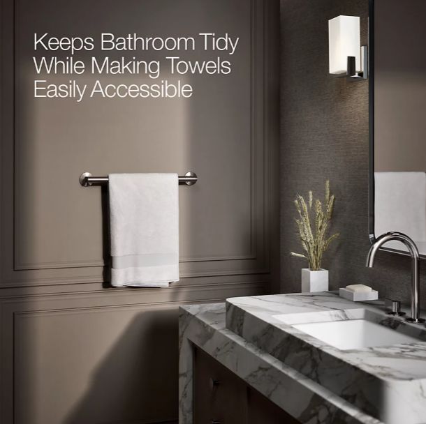 KOHLER® Components® Vibrant Titanium 18" Towel Bar-3