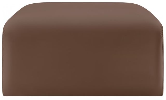 Meridian Furniture Arc Brown Vegan Leather Ottoman-2