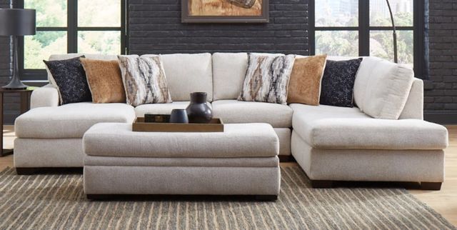 American Wholesale Furniture Melanie 2-Piece Sand Right-Arm Facing Sectional and Chaise-1