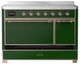 Ilve® Majestic III 48" Emerald Green Pro Style Induction Range with Solid Door and Copper Trim-2