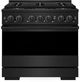 ZLINE Marino 36" Black Stainless Steel Pro Style Dual Fuel Range with 6-Burner DuoPro™ Cooktop and Electric Convection Oven-0