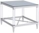 Coaster® Lindley 2-Piece Tempered Glass Top Occasional Table with Chrome Base Set-3
