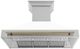 ZLINE Autograph Edition 48" White Matte Wall Mounted Range Hood with White Matte Shell and Champagne Bronze Handle-4