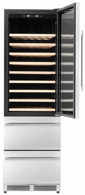 Kucht Professional 24" Stainless Steel Built-In or Freestanding Column Wine Cooler-1